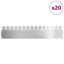 Plænekanter 20 pcs Sølv 103 x 0,05 x 22 cm Rustfrit stål