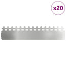 Plænekanter 20 pcs Sølv 103 x 0,05 x 22 cm Galvaniseret stål