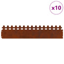 Plænekanter 10 pcs Rusten 103 x 0,05 x 22 cm Cortenstål