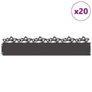 Plænekanter 20 pcs Sort 103 x 0,05 x 22 cm Stål