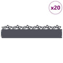 Plænekanter 20 pcs Antracit 103 x 0,05 x 22 cm Stål