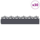 Plænekanter 30 pcs Antracit 103 x 0,05 x 22 cm Stål