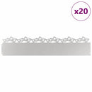 Plænekanter 20 pcs Sølv 103 x 0,05 x 22 cm Rustfrit stål