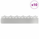 Plænekanter 10 pcs Sølv 103 x 0,05 x 22 cm Galvaniseret stål