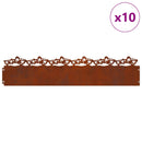 Plænekanter 10 pcs Rusten 103 x 0,05 x 22 cm Cortenstål