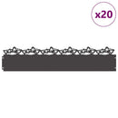 Plænekanter 20 pcs Sort 103 x 0,05 x 22 cm Stål