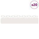 Plænekanter 20 pcs Hvid 103 x 0,05 x 22 cm Stål