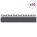 Plænekanter 20 pcs Antracit 103 x 0,05 x 22 cm Stål
