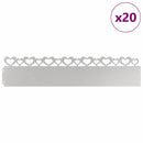 Plænekanter 20 pcs Sølv 103 x 0,05 x 22 cm Rustfrit stål