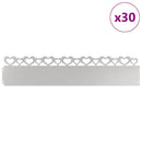 Plænekanter 30 pcs Sølv 103 x 0,05 x 22 cm Rustfrit stål