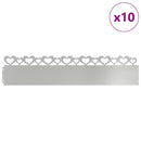 Plænekanter 10 pcs Sølv 103 x 0,05 x 22 cm Galvaniseret stål