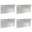 Sneglehegn 4 pcs Sølv 50 x 3,5 x 25 cm Rustfrit stål