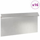 Sneglehegn 16 pcs Sølv 50 x 3,5 x 25 cm Rustfrit stål