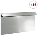 Sneglehegn 16 pcs Sølv 50 x 3,5 x 25 cm Galvaniseret stål
