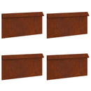 Sneglehegn 4 pcs Rusten 50 x 3,5 x 25 cm Cortenstål