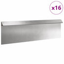 Sneglehegn 16 pcs Sølv 100 x 3,5 x 25 cm Rustfrit stål