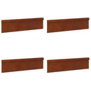 Sneglehegn 4 pcs Rusten 100 x 3,5 x 25 cm Cortenstål