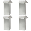 Sneglehegn 4 pcs Sølv 13,5 x 13,5 x 25 cm Rustfrit stål