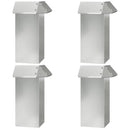 Sneglehegn 4 stk. 13,5 x 13,5 x 25 cm Galvaniseret stål Sølv