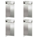 Sneglehegn 4 pcs Sølv 10 x 10 x 25 cm Rustfrit stål