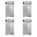 Sneglehegn 4 pcs Sølv 10 x 10 x 25 cm Galvaniseret stål