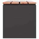 Havebænk Sort 80 x 40 x 43 cm Stål
