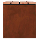 Havebænk 2 -Seater 80 x 40 x 43 cm Forvitret stål Rusten