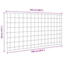 Damhegnsæt 5 pcs Grøn 100 x 50 cm Stål