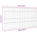 Damhegnsæt 5 pcs Grøn 100 x 50 cm Stål