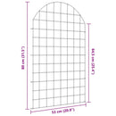 Damhegnsæt 8 pcs Grøn 50 x 80 cm Stål