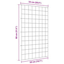 Damhegnsæt 8 pcs Grøn 50 x 80 cm Stål