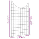 Damhegnsæt 8 pcs Grøn 50 x 80 cm Stål