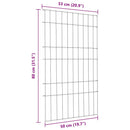 Damhegnsæt 8 pcs Grøn 50 x 80 cm Stål