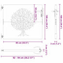 Haveport med lås Sort 85 x 100 cm Pulverlakeret Stål