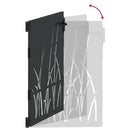 Haveport med lås Sort 85 x 150 cm Pulverlakeret Stål