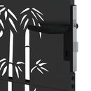 Haveport 85 x 175 cm Pulverlakeret Stål Sort Låses