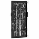 Haveport 85 x 175 cm Pulverlakeret Stål Sort Låses
