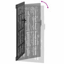 Haveport 85 x 175 cm Pulverlakeret Stål Sort Låses