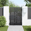 Haveport 85 x 150 cm Pulverlakeret Stål Sort Låses