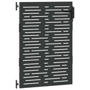 Haveport 85 x 150 cm Pulverlakeret Stål Sort Låses