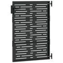 Haveport 85 x 150 cm Pulverlakeret Stål Sort Låses