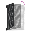 Haveport 85 x 150 cm Pulverlakeret Stål Sort Låses
