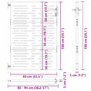 Haveport 85 x 150 cm Pulverlakeret Stål Sort Låses