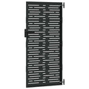 Haveport 85 x 175 cm Pulverlakeret Stål Sort Låses