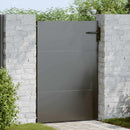 Haveport 85 x 125 cm Pulverlakeret Stål Sort Låses