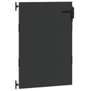 Haveport 85 x 125 cm Pulverlakeret Stål Sort Låses