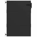 Haveport 85 x 125 cm Pulverlakeret Stål Sort Låses
