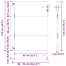 Haveport 85 x 125 cm Pulverlakeret Stål Sort Låses