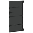 Haveport med lås Sort 85 x 175 cm Pulverlakeret Stål