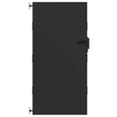Haveport med lås Sort 85 x 175 cm Pulverlakeret Stål